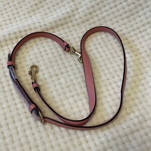 Coach Pink Leather Women's Accessory purse Strap gold accents